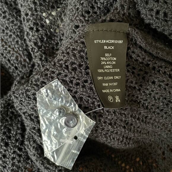 ASTR Revolve Palmer Sleeveless Crochet Midi Dress w Slip Cover Up Black Small - Picture 12 of 15